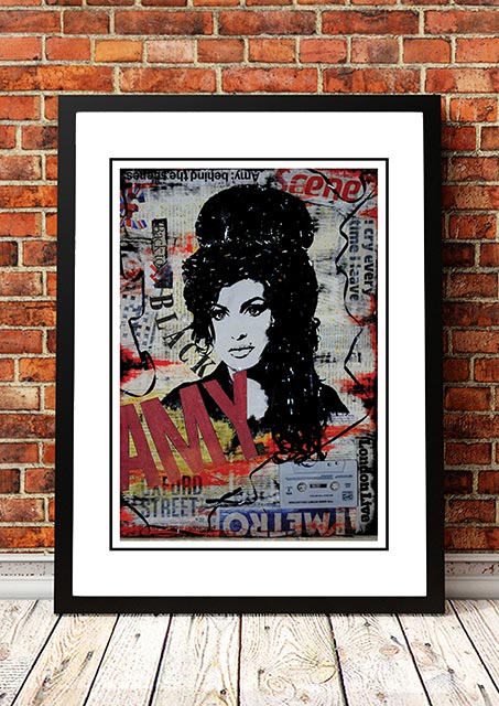 Amy Winehouse 'Art' Poster - Framed