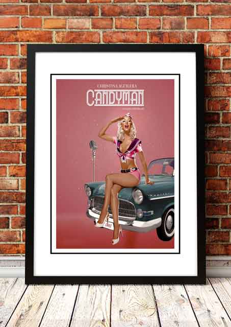 Christina Aguilera ‘Candyman’ In Store Promotional Poster 2006 - Framed