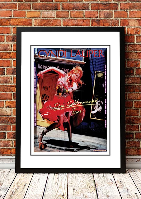 Cyndi Lauper ‘She’s So Unusual’ In Store Promotional Poster 1983 - Framed