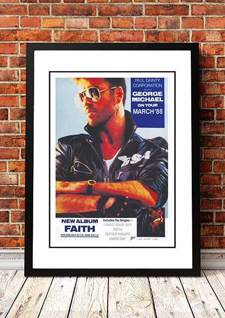 George Michael ‘Australian Tour’ In Store Promotional Poster 1988