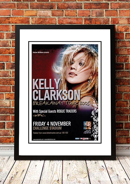 Kelly Clarkson ‘Breakaway Tour’ Perth Australia Concert Poster 2005
