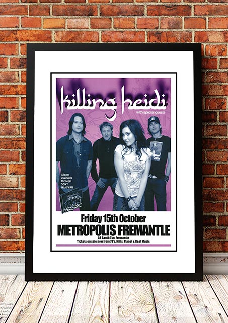 Killing Heidi ‘Metropolis’ Fremantle, Australia Concert Poster 2004