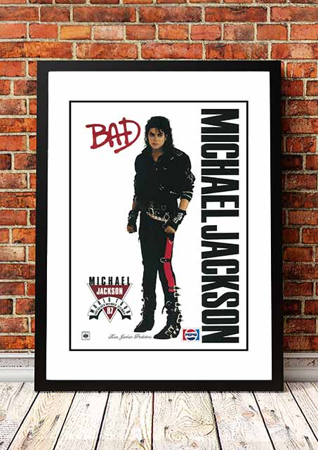Michael Jackson ‘Bad’ Australian Tour Poster 1987 - Framed