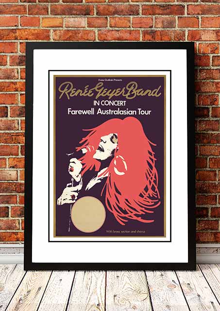 Renee Geyer ‘Farewell Australasia' Tour Poster 1976 - Fram