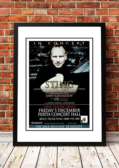 Sting ‘Songs from the Labyrinth’ Perth, Australia Concert Poster 200