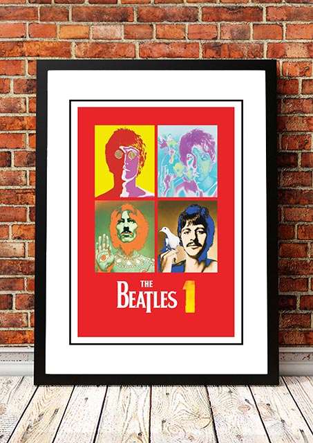 The Beatles ‘1’ In Store Promotional Poster 2000 - Framed