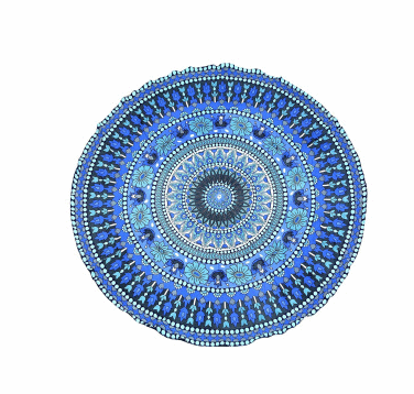Traditional Elephant Round Mandala Tapestry