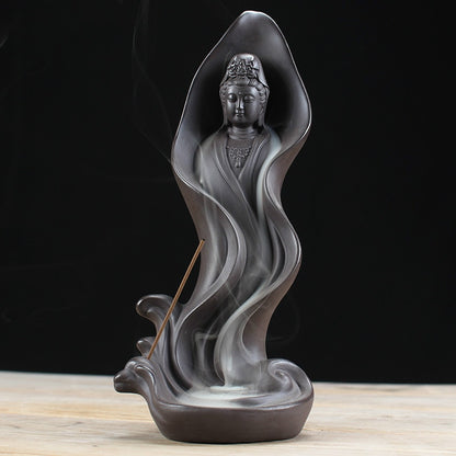 Guanyin Buddhist Backflow Incense Burner