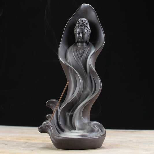 Guanyin Buddhist Backflow Incense Burner