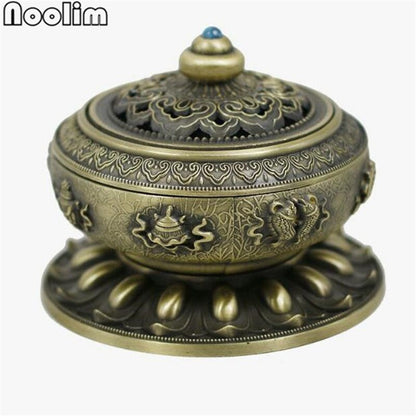 Nepal Style Alloy Coil Incense Burner