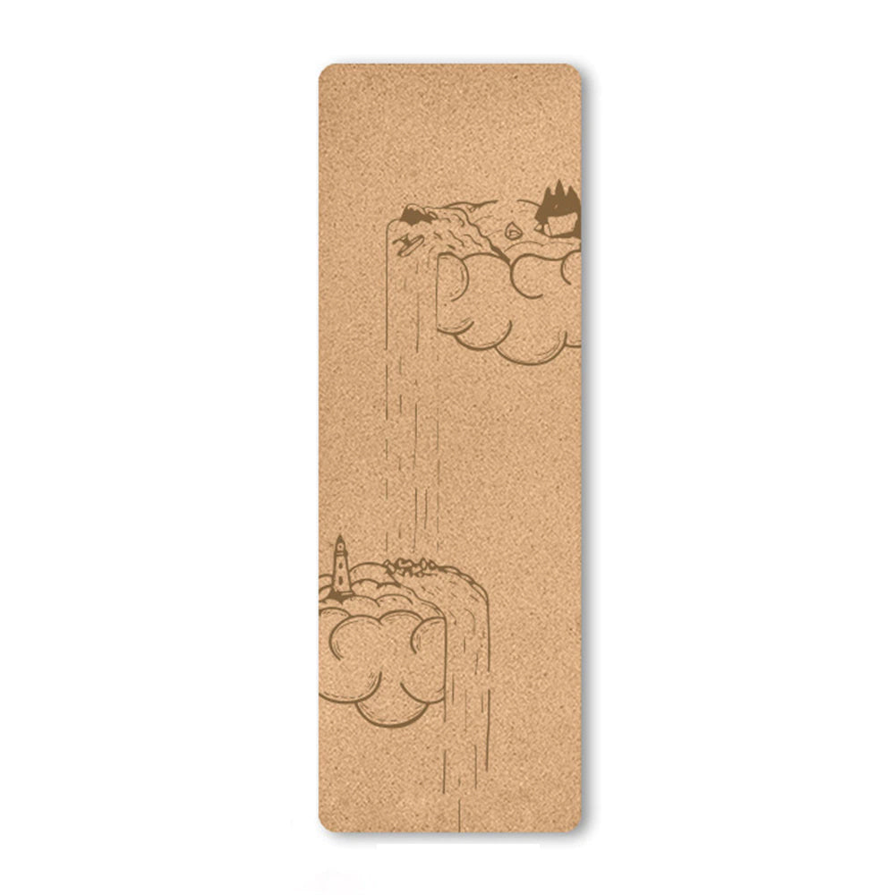 Natural Cork Yoga Mat - Cloud Haze