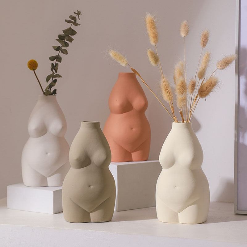 Ceramic Body Art Abstract Vases - Curve Queens