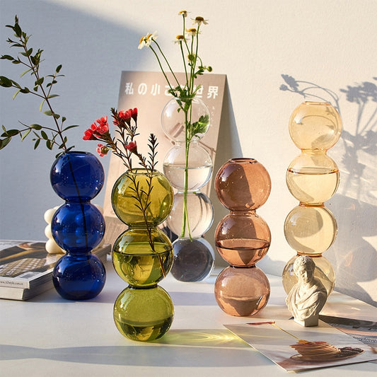 Nordic Glass Vase - Home Decor & Living Room Decoration