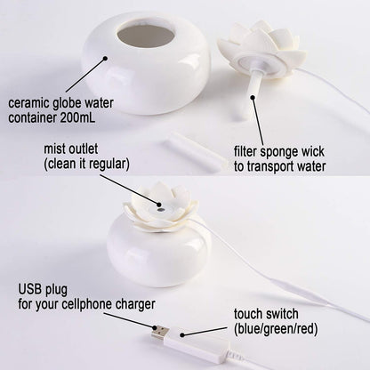 Lotus Flower Humidifier - USB Powered