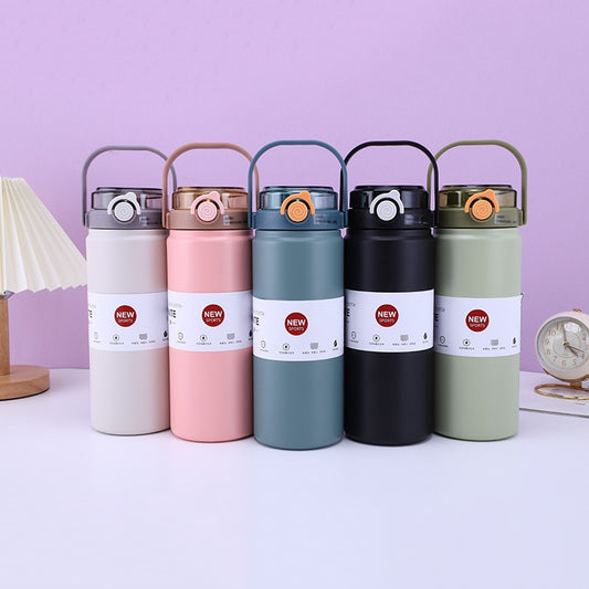 1200ml Stainless Steel Thermal Water Bottle Vacuum Flask with Straw Tumbler