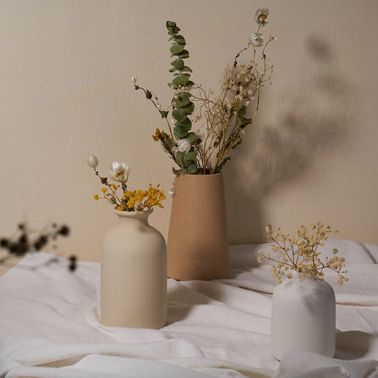Minimalist  3-Piece Nordic Ceramic Vase Set