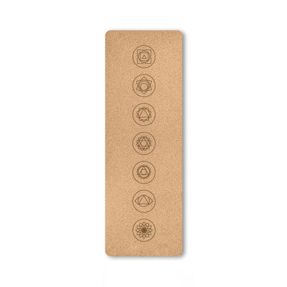 Natural Cork Yoga Mat - Seven Chakras