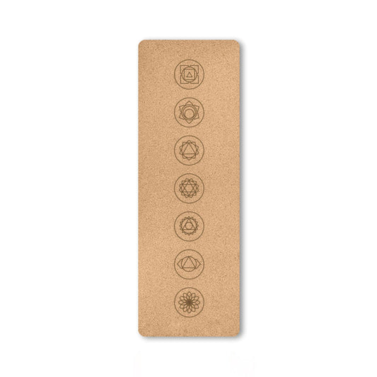 Natural Cork Yoga Mat - Seven Chakras